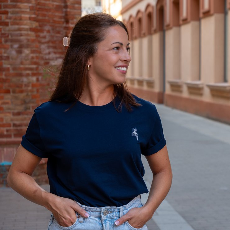 Samarreta Casc d'en Robafaves brodat (Blau Fosc)